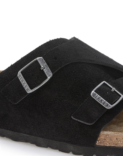 Zürich Suede Leather Sandal - Black - Birkenstock